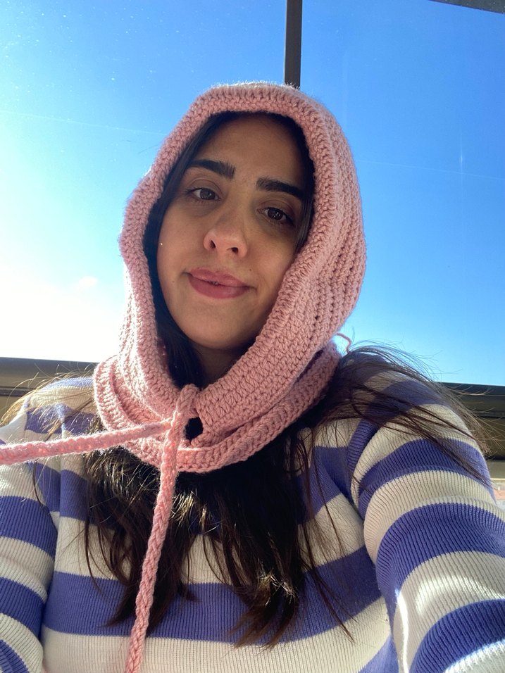 Pembe Örgü kadın Bere - Görsel 4