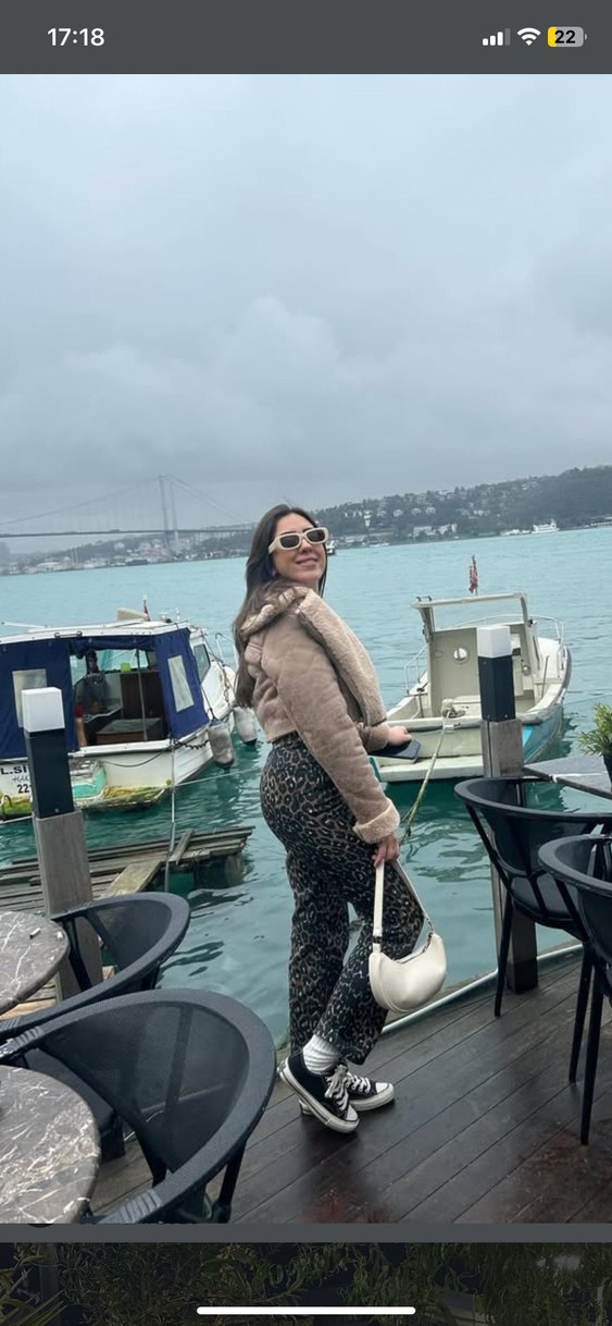 Leopar Desenli Rahat Kadın Kumaş Pantolon - Görsel 3