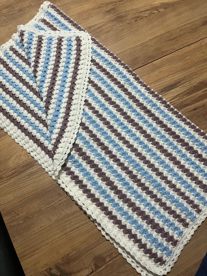 Çocuklar için Çok Renkli Örgü Battaniye - Görsel 2