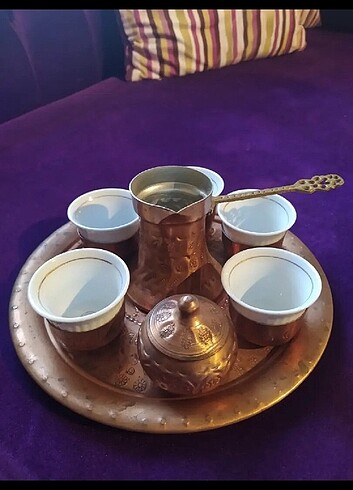Bakır kahve takimi