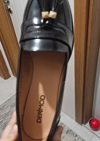 Kadın Siyah Deri Casual Tokalı Loafer Ayakkabı - Görsel 7