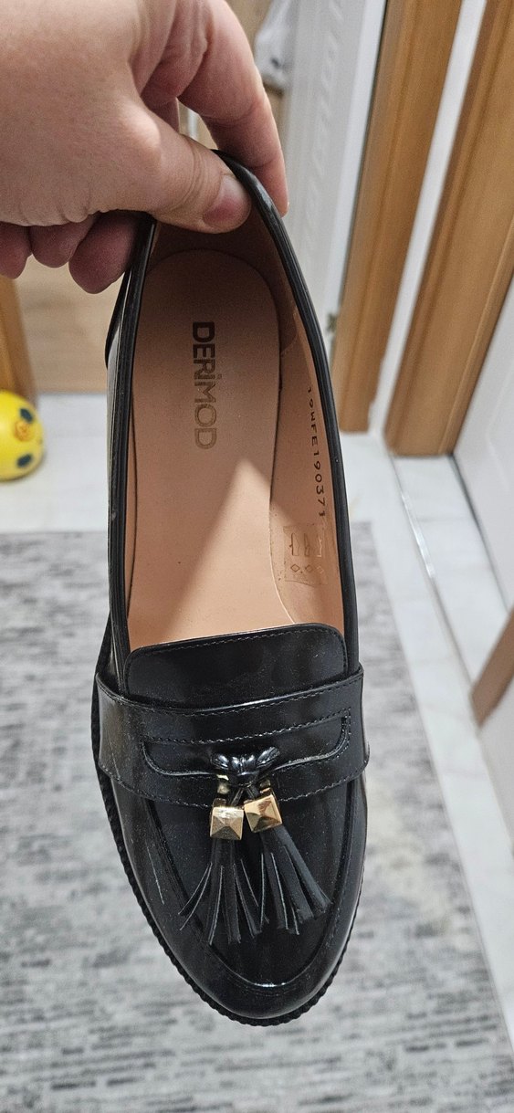 Kadın Siyah Deri Casual Tokalı Loafer Ayakkabı - Görsel 2