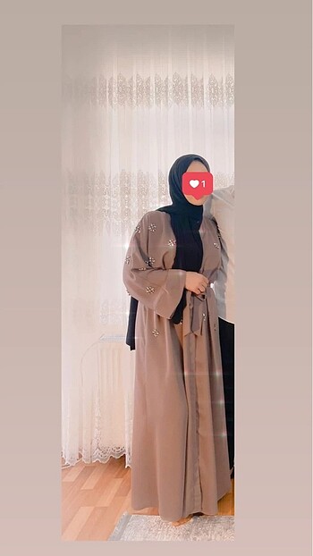 Taşlı abaya kemerli
