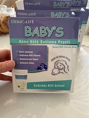 Diğer Anne sütü saklama poşeti