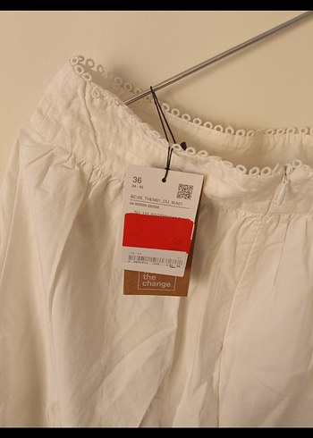 Kadın Beyaz Midi Bohem Fırfırlı Etek - Görsel 3