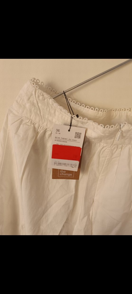 Kadın Beyaz Midi Bohem Fırfırlı Etek - Görsel 3