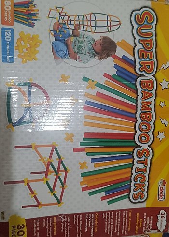 Renkli Bambu Çubuklar Eğitici Oyuncak - Görsel 2