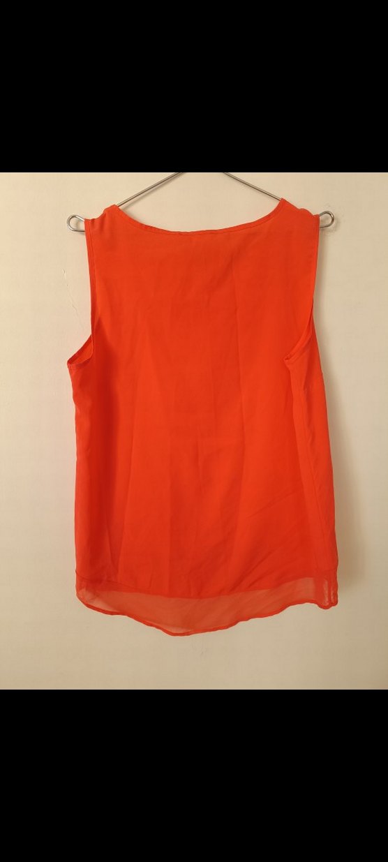 Kırmızı Kolsuz Salaş Bluz - Görsel 3