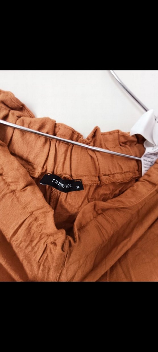 Bej Keten Salaş Mini Şort - Görsel 2