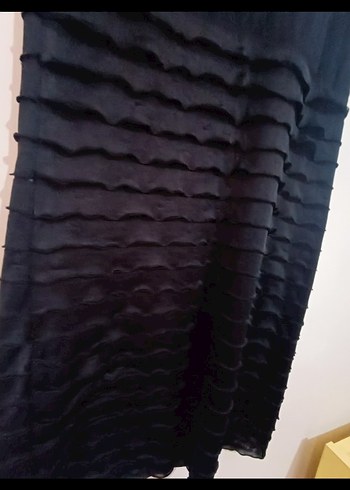 Siyah Pilili Kolsuz Mini Elbise - Görsel 2