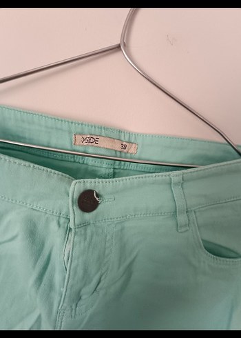 Turkuaz Mini Pamuklu Kadın Şort - Görsel 3