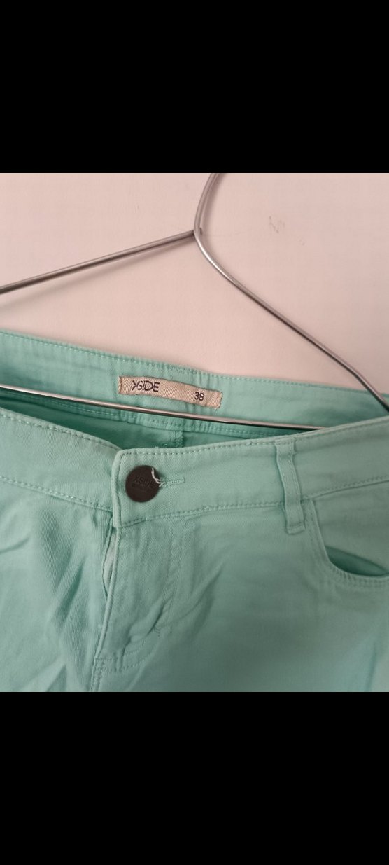 Turkuaz Mini Pamuklu Kadın Şort - Görsel 3