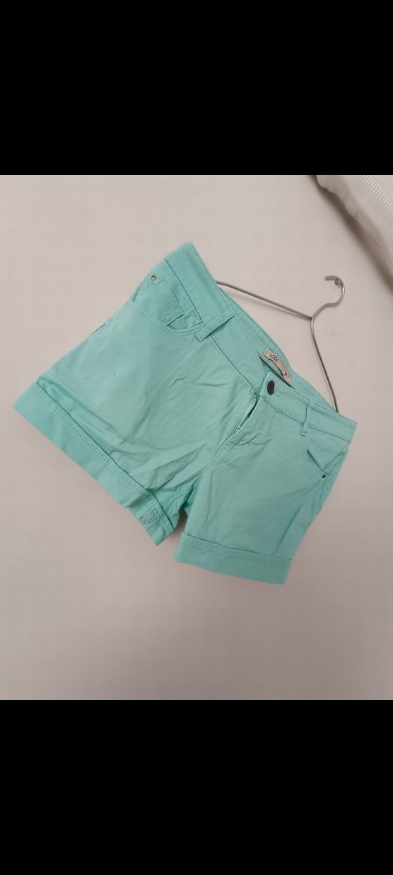 Turkuaz Mini Pamuklu Kadın Şort - Görsel 4