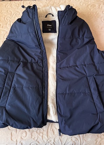 Mavi Lacivert Kapüşonlu Erkek Yelek - Görsel 2