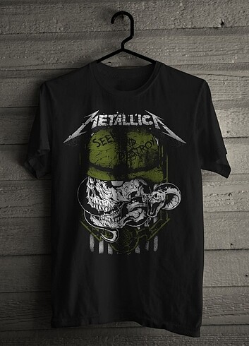 xl Beden siyah Renk METALLICA PAMUK BASKI TSHIRT