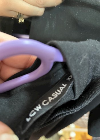 Siyah V Yaka elbise - Görsel 3