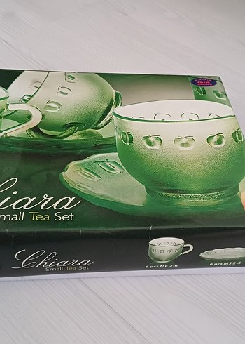 Chiara Yeşil Cam Çay Seti