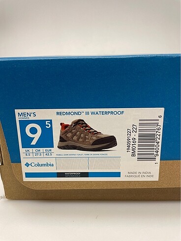 42.5 Beden kahverengi Renk Columbia Redmond III Waterproof outdoor ayakkabı