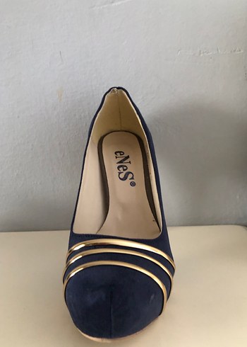 38 Beden mavi Renk Kadın Mavi Süet Platform Topuklu Stiletto