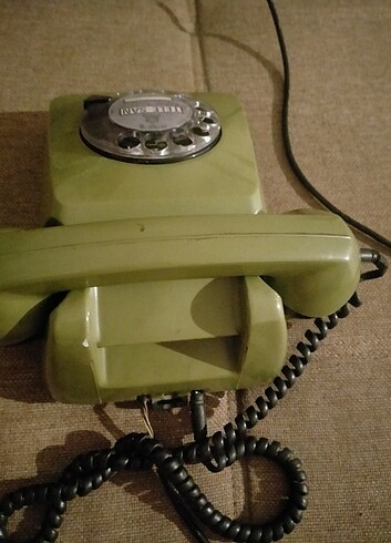 Vintage art çevirmeli telefon
