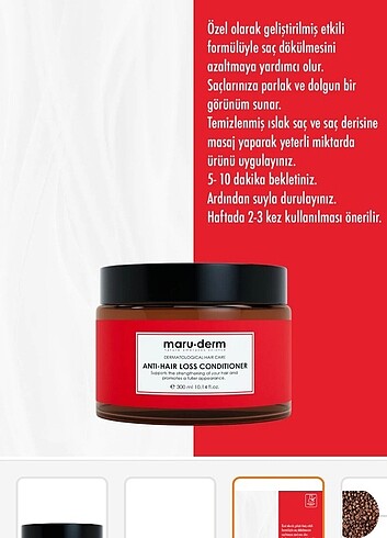 Maruderm saç dökülme karşıtı saç kremi