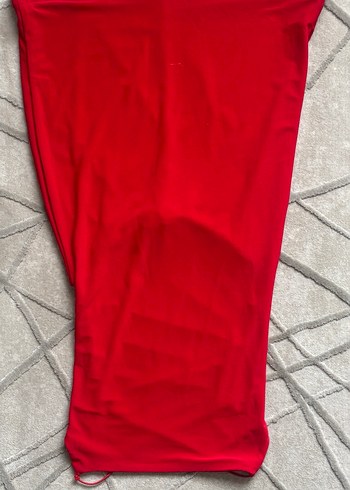 Kırmızı İnce Askılı Mini Elbise - Görsel 2