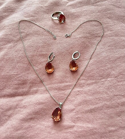 Zultanit taşlı gümüş set