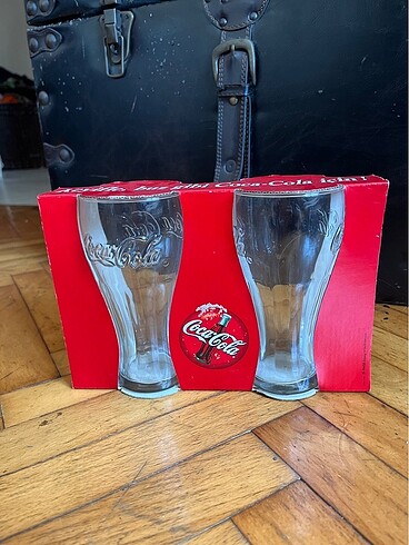 Vintage ikili coca cola bardağı