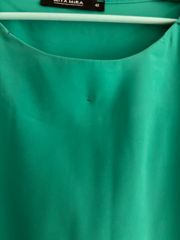 Yeşil Saten Midi Kadın Tunik - Görsel 4