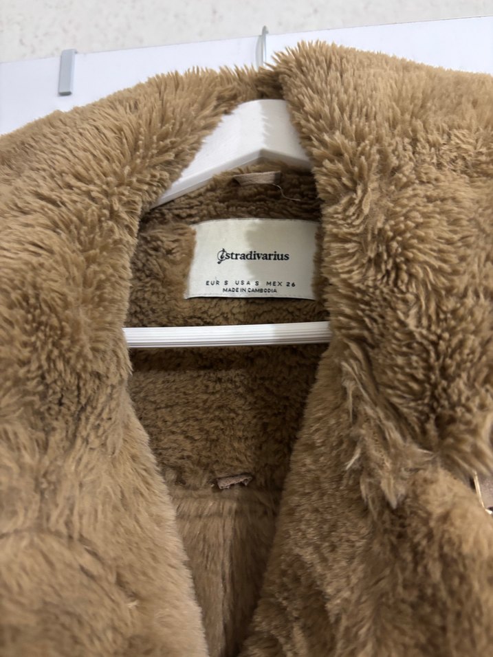 Bej Süet Kürklü Midi Kadın Ceket - Görsel 2