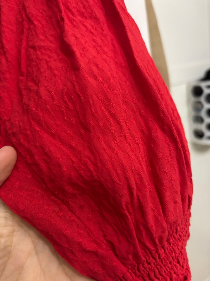 Kırmızı Uzun Kadın Elbise - Görsel 2