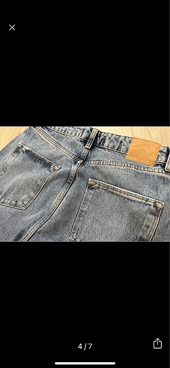 36 Beden mavi Renk SATILDI!!! ZARA Orjinal MOM JEANS 36 Beden