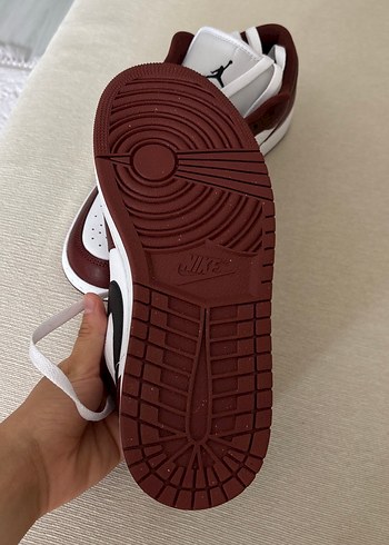 42 Beden bordo Renk NİKE AİR JORDAN 1 Erkek SPOR AYAKKABI