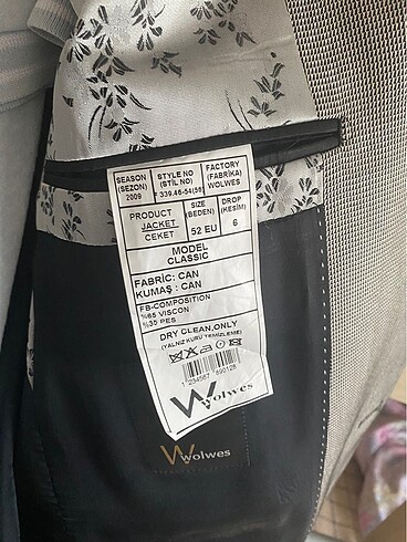 52 Beden gri Renk Erkek blazer ceket