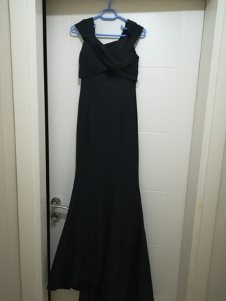 38 Beden siyah uzun balik abiye elbise