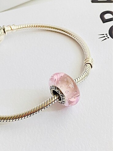  Beden Pembe Murano charm