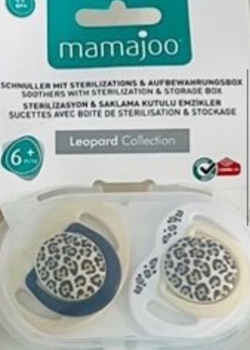 Mamajoo Leopar Desenli Sterilizasyon Kutulu Emzik
