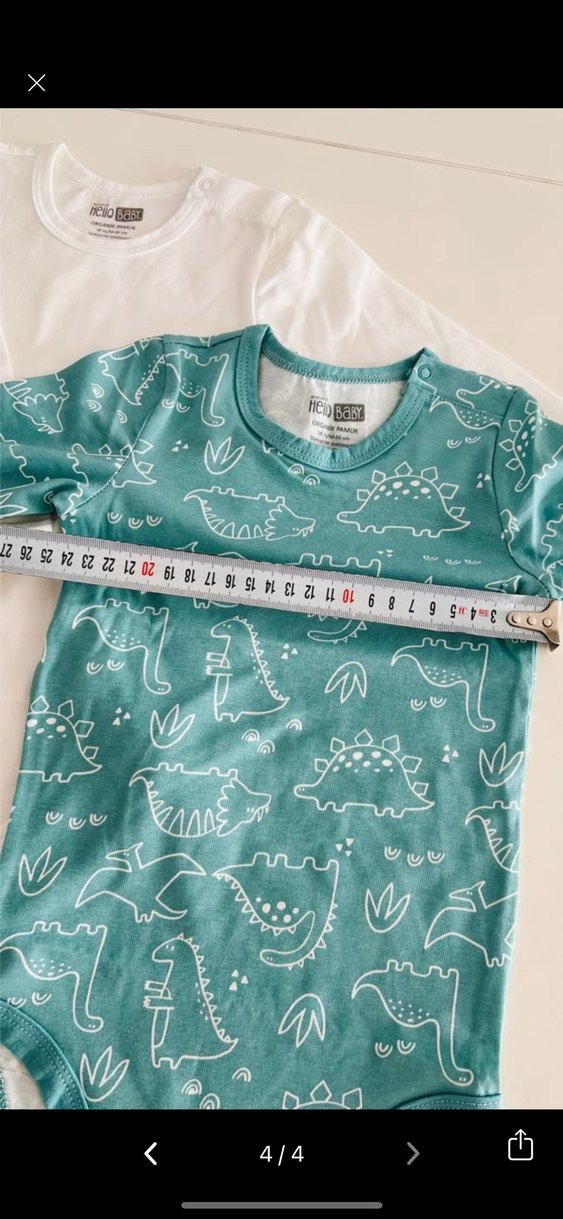 Uzun Kollu Pamuk Bebek Body - Baskılı ve Düz - Görsel 3