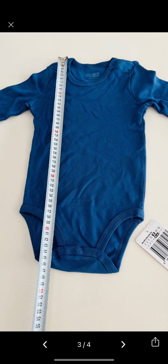 Uzun Kollu Mavi Bebek Body Seti - Görsel 2