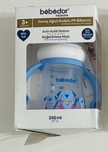 Bebédor 240ml Geniş Ağızlı PP Biberon