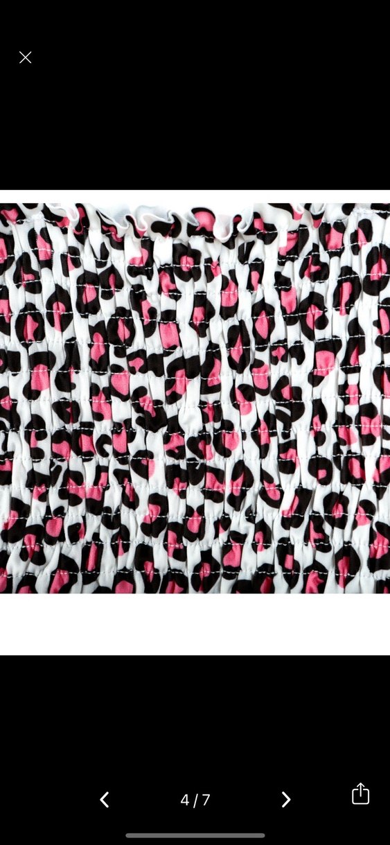 Renkli Leopar Desenli Kız Mayo ve Saç Bandı - Görsel 4