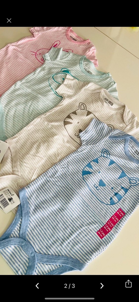 Kız Bebek Çok Renkli Kısa Kollu Çıtçıtlı Body - Görsel 2