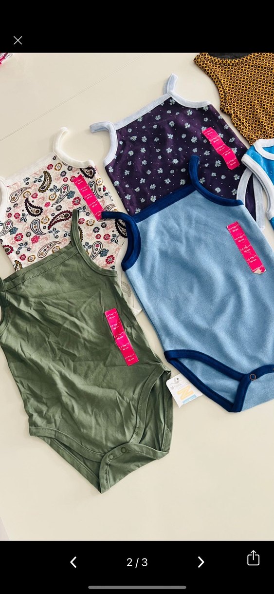 Çok Renkli Askılı Kız Bebek Body - Görsel 2