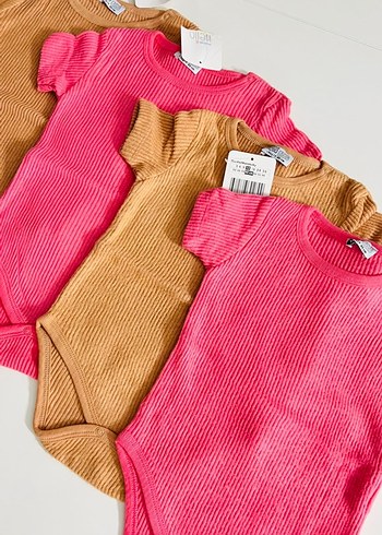 Kız Bebek Kısa Kollu Pastel Body - Görsel 2