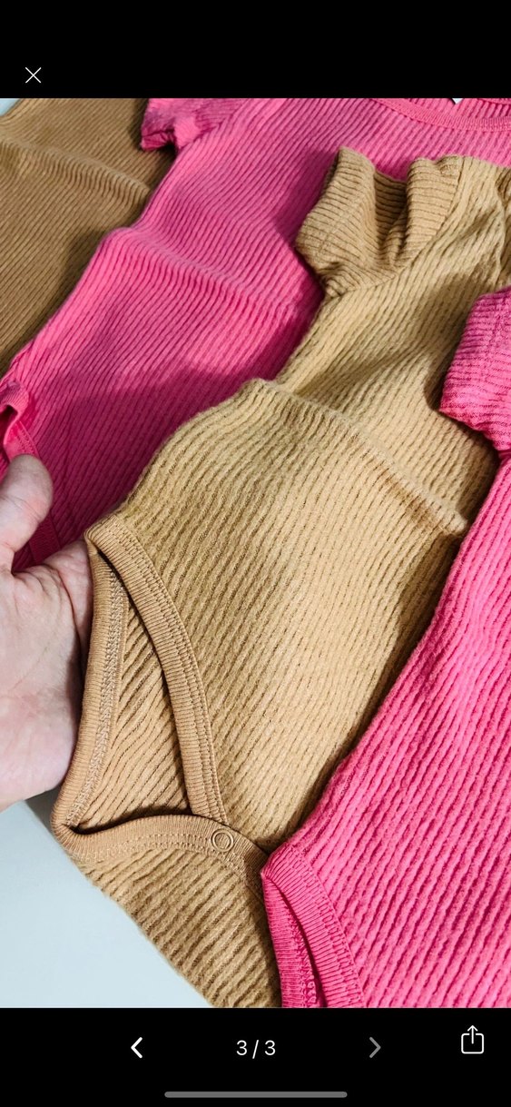 Kız Bebek Kısa Kollu Pastel Body - Görsel 3