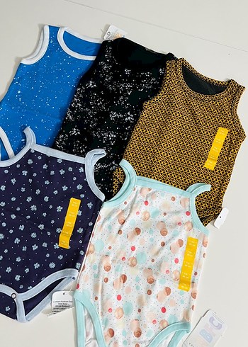 Renkli Kolsuz Bebek Kız Body Seti - Görsel 2