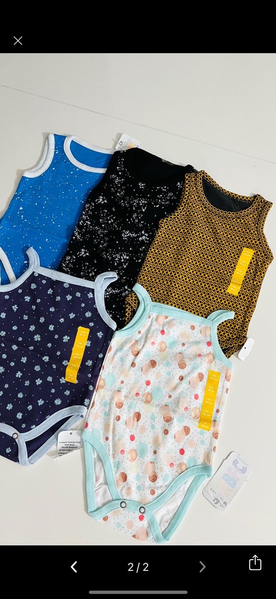 Renkli Kolsuz Bebek Kız Body Seti - Görsel 2