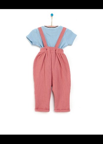 Pembe Askılı Bebek Kız Tulum Takımı - Görsel 5