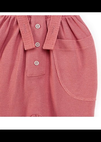 Pembe Askılı Bebek Kız Tulum Takımı - Görsel 4