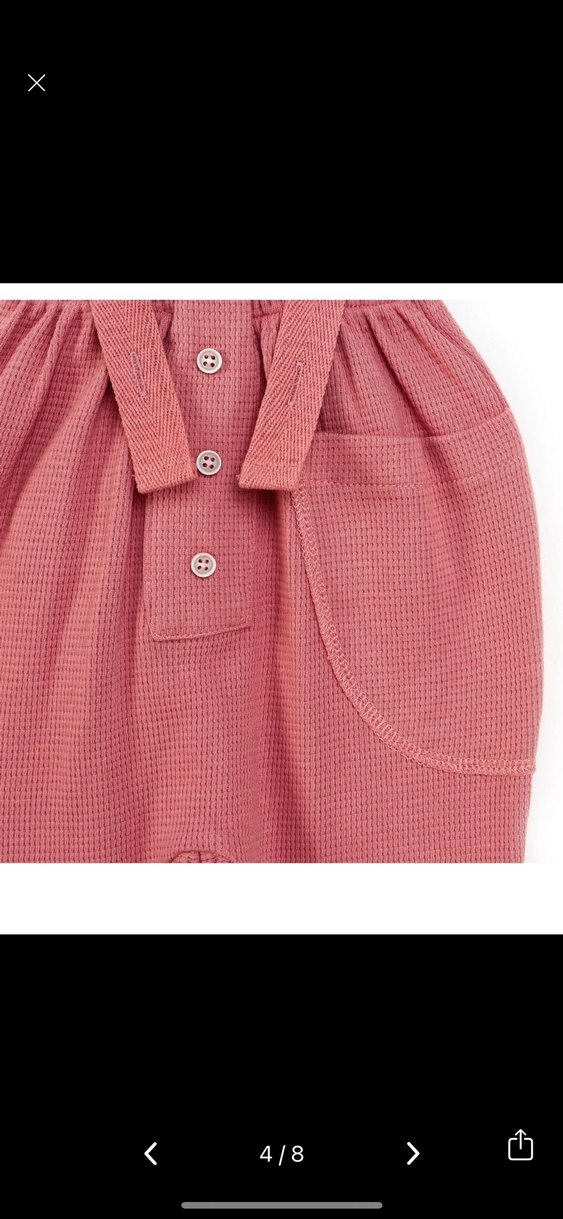 Pembe Askılı Bebek Kız Tulum Takımı - Görsel 4